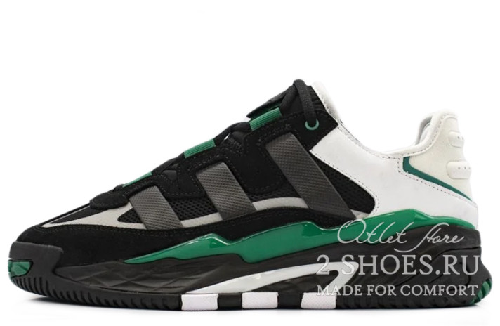 Кроссовки Adidas Niteball Black Sub Green FW2477 черные
