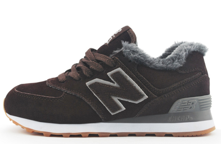 Кроссовки New Balance 574 Winter All Brown  коричневые
