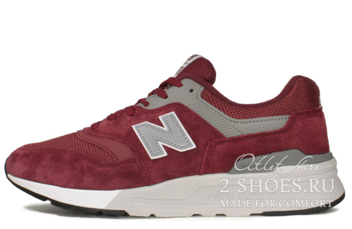 Кроссовки New Balance 997H Grey Burgundy CM997HCD бордовые