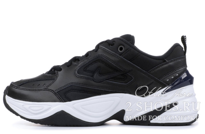 Кроссовки Nike M2K Tekno Black White Obsidian AV4789-002 черные, кожаные