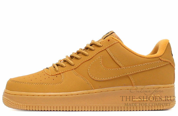 Кроссовки Nike Air Force 1 Low Wheat Flax Yellow CJ9179-200 желтые