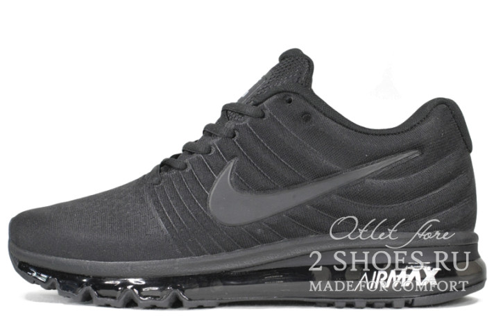 Кроссовки Nike Air Max 2017 Triple Black 849559-004 черные