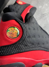 Кроссовки Nike Air Jordan 13 (XIII) Bred Black Varsity Red живое фото 3