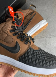Кроссовки Nike Lunar Force 1 DUCKBOOT 17 Black Light Bone живое фото 3