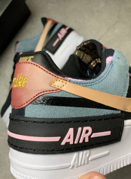 Кроссовки Nike Air Force 1 Shadow Black Light Arctic Pink Claystone Red живое фото 4