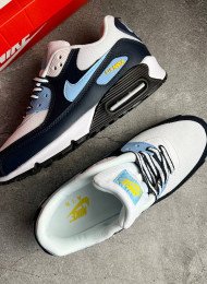 Кроссовки Nike Air Max 90 Dark Blue White живое фото 2