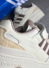 Кроссовки Adidas Forum 84 Low White Cream Brown живое фото 4